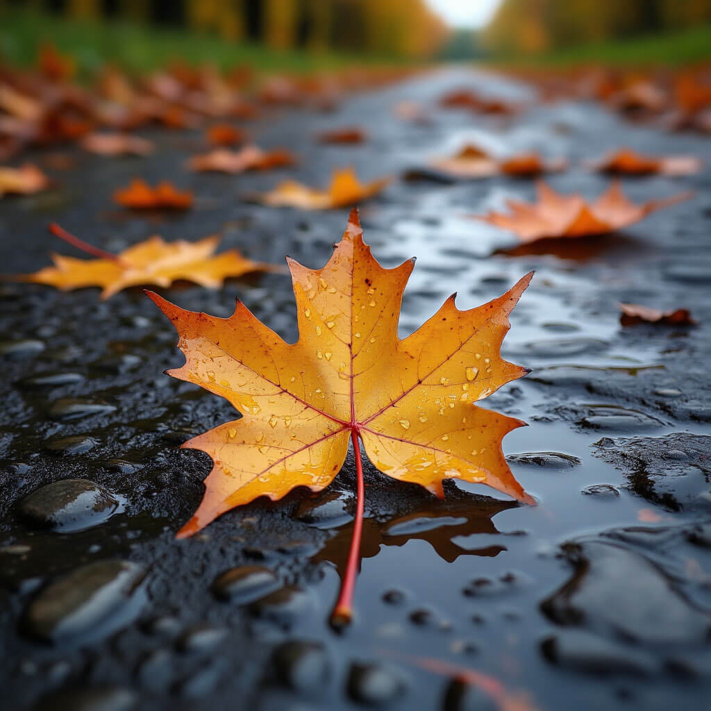 Ein Blatt, das loslässt